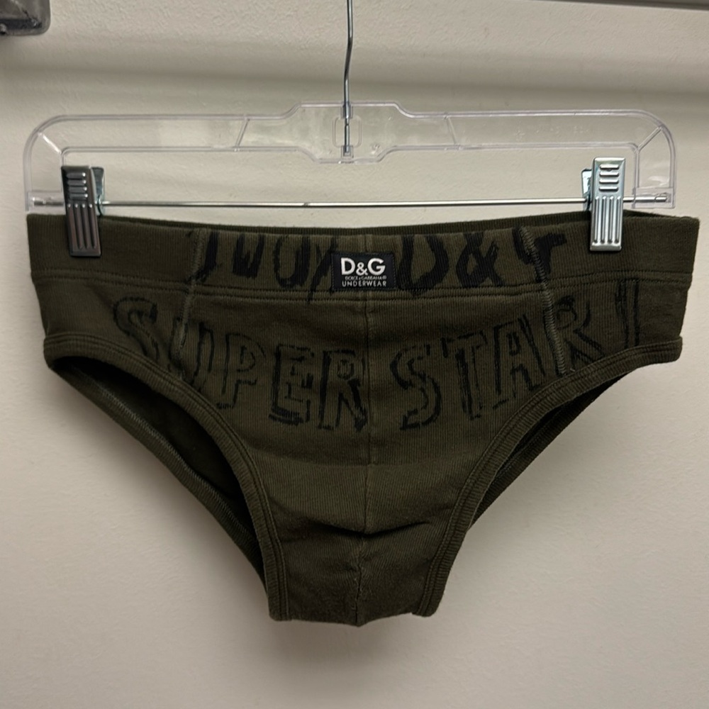 Rare vintage superstar olive Dolce &Gabbana D&G briefs small (used once) - Picture 1 of 6